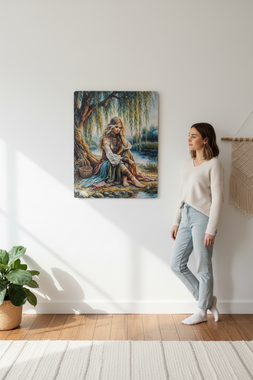 Willow Dreamer – 8x10 Premium Metal Art Print | Boho Wall Decor