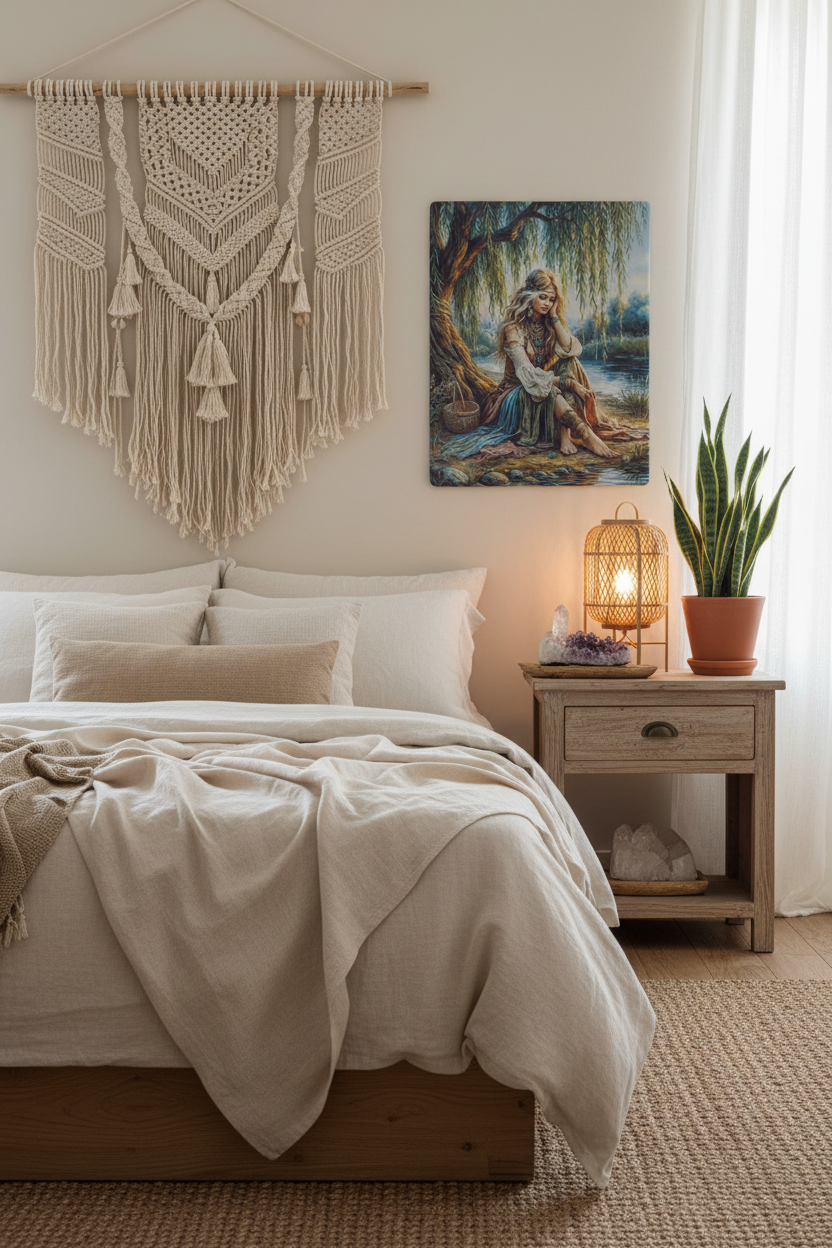 Willow Dreamer – 8x10 Premium Metal Art Print | Boho Wall Decor