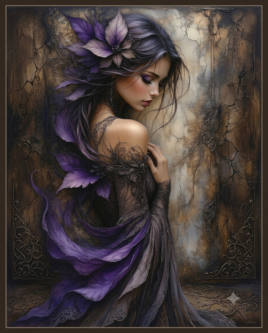 Violet Reverie — Dark Romantic Gothic Wall Art Print