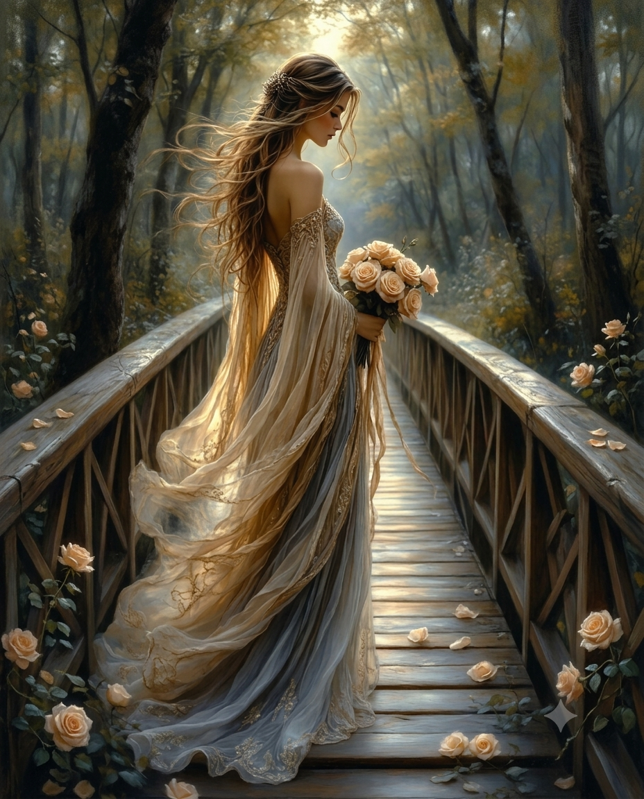 Bridge of Roses — Enchanted Forest Wall Art Print