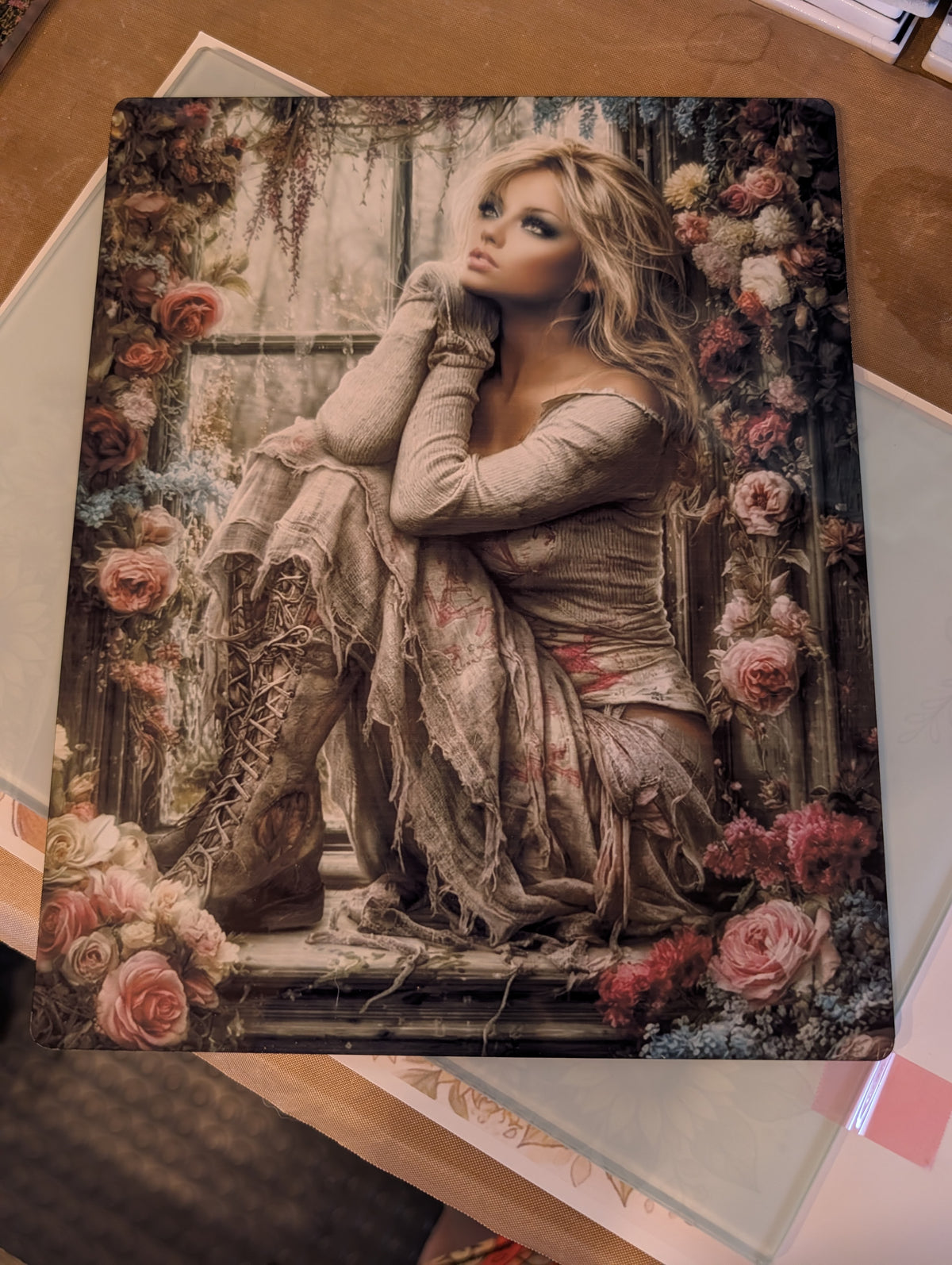 Roses & Reverie — Romantic Boho Metal Wall Art
